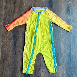 Colorful kids full body zip up swimsuit 12-18 month